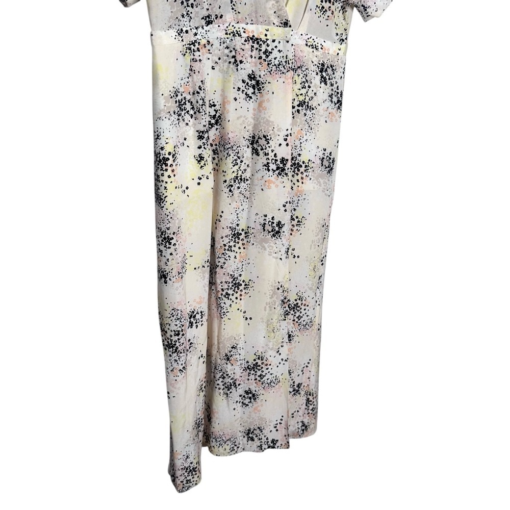 Equipment Tavine Silk Kimono Sleeves Wrap Midi Dress Print Ecru Multi Size 6 - Picture 4 of 10